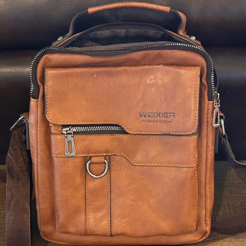 Weixier Vegan Leather Unisex Crossbody Shoulder Bag
